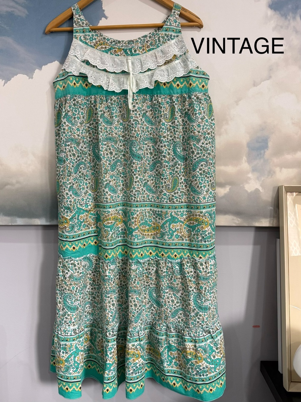 Vintage Paisley Midi Dress